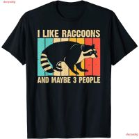 New Funny Raccoon Design For Men Women Raccoon Lover Introvert T-Shirt เสื้อยืด ดพิมพ์ลาย ดผ้าเด้ง คอกลม cotton แฟชั่น d