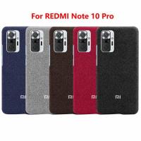 Xiaomi R Edmi หมายเหตุ10 Pro 10วินาที4กรัมหรูหรากรณีผ้าใบผ้าหนังบางผิวป้องกันโทรศัพท์ปก