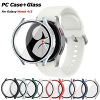 Tempered Glass PC Cover Case For Samsung Galaxy Watch 4 5 40 44mm All-around Shell Screen Protective Bumper Case Classic44 40mm