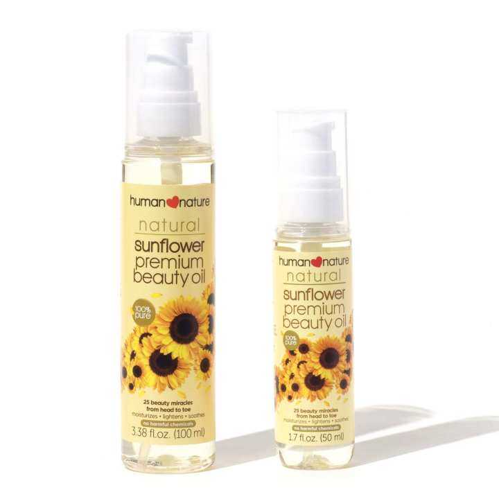 HUMAN NATURE Sunflower Beauty Oil 50ml and 100ml dark spots, dark
