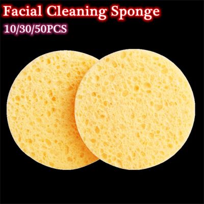 10/30/50PCS Soft Facial Cleaning Sponge Pad Compressed Face Washing Cleanser Sponge Puff Spa Exfoliating Skin Care Sponge Puff