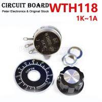 1set WTH118 1K 2.2K 4.7K 10K 22K 47K 100K 470K 1M 2W 1A Potentiometer Authentic Variable Resistor VR Resistance Cap Dial icpart