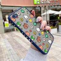 เคส Chenyyyka สำหรับ OPPO A77 F3 F3 Plus เคสลายการ์ตูนสัตว์น้อยมีน้ำค้างแข็งโปร่งใสบางแข็งขอบสี่เหลี่ยมกันกระแทกปลอกซิลิโคนคลุมทั้งหมดเคสนิ่มเพื่อการป้องกัน