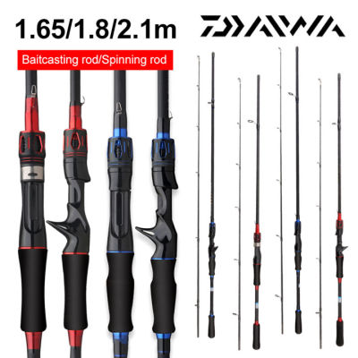 Daiwa คันเบ็ดตกปลาพกพา1.65/1.8/2.1M,คันเบ็ดสปินนิ่งน้ำหนักเบาด้ามจับทำจาก EVA คันเบ็ดตกปลาน้ำจืดน้ำเค็ม