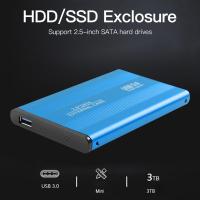 2.5 Inch USB 3.0 External HDD Enclosure Box SATA to USB 3.0 HDD Hard Drive Case 5Gbps Aluminum SSD Box Support 3TB For Laptop PC