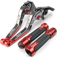 For Kawasaki Rouser NS160/ Fi 2014-2023 modified CNC aluminum alloy 6-stage adjustable Foldable brake clutch lever Handlebar grips glue Set 1