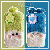 เคสโทรศัพท์กระจกเครื่องสำอางเด็กผู้หญิงปุยฤดูหนาวเข้ากันได้กับ iPhone 15 14 13 12 Pro Max 11 15Promax Kickstand กำมะหยี่ป้องกันคลุมทั้งหมด TPU นุ่มเคสโทรศัพท์ด้านหลัง