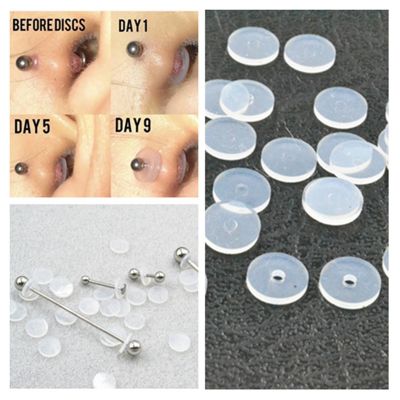 Piercing Healing Silicone Discs Soft Anti Hyperplasia Anti-sagging Fixed Rings for Nose Ear Cartilage Soft Gasket Spacers body