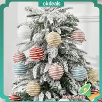 OKDEALS 2pcs งานฝีมืองานประดิษฐ์ ลูกบอลคริสต์มาส ของขวัญสำหรับเด็ก การตกแต่งตกแต่ง ท็อปเปอร์ต้นคริสต์มาส อุปกรณ์สำหรับงานรื่นเริง 8ซม. ค่ะ จี้ห้อยคอ ปาร์ตี้สุขสันต์วันคริสต์มาส