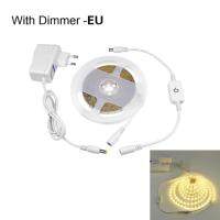 Dimmable 5M LED Strip 220V 110V 2A Power Supply 12V 4040 SMD Touch Sensor Switch For Under Cabinet Wardrobe Kitchen light