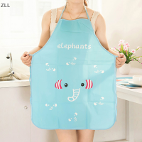 ZLL 【Flash Sale】Home Women Waterproof Cute Cartoon Kitchen Restaurant Cooking Bib Apron Aprons