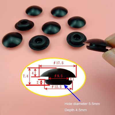 【DT】hot！ 2/5/10PCS 9.5mm Silicone Rubber Plug Snap-On Hole Plugs Black/White Blanking End Caps Pipe Tube Inserts Stopper