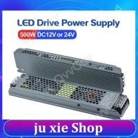 JuXie store 500W DC12V 40A  DC24V 20A Ultra Thin LED Power Supply Lighting Transformers Adapter Switch 500W AC170-265V For LED Strips