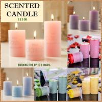 3pcs/Set Home Decoration Candle Cylindrical Aromatherapy Candles Scented Relax Birthday Supplies Wedding Centerpieces for Tables