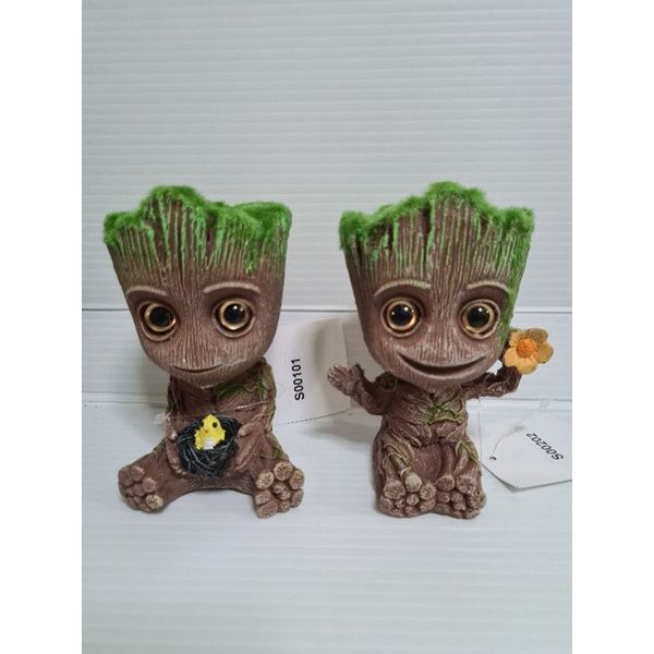 groot-ทำจากเรซิ่น-ใช้ตกแต่งตู้ปลา-ต่อกับปั๊มลมช่วยเพิ่มฟองอากาศ-สินค้าถ่ายจากงานจริง-พร้อมส่ง