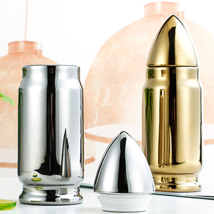 Creative Design Rocket Shape Bullet Thermos Bottle Stainless Steel