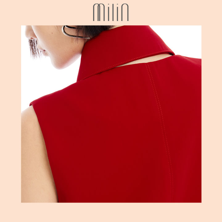 milin-point-collar-v-neck-mini-dress-เดรสสั้นคอวีพร้อมปกเสื้อถอดได้-potential-dress