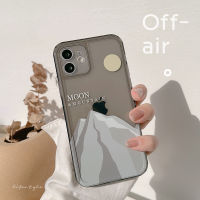 Apple เคสโทรศัพท์มือถือ iPhone 14/13/12/11/X/x/xr ลายภูเขาน้ำแข็งและดวงจันทร์12 Pro Max ซิลิโคน13 Mini เคสนิ่มสีดำใสเรียบง่าย14 Plus ที่ล้อมรอบกันตกเคสป้องกันโทรศัพท์มือถือ