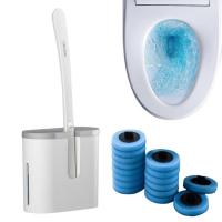 Toilet Cleaner Refill Pads Toilet Bowl Cleaner Wall Mounted Brush Set with 16 Refills Bathroom Cleaning Toilet Brush Set with Detergent Space-Saving Toilet Supplies superb