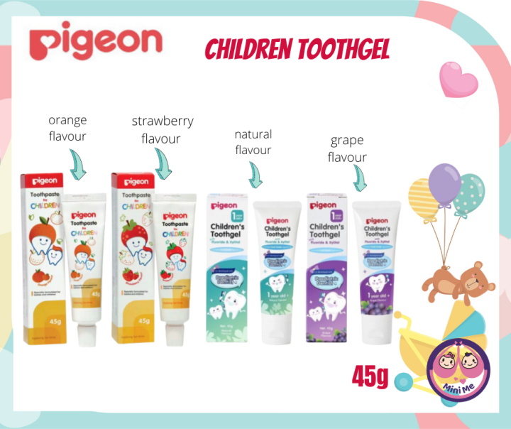 PIGEON CHILDREN TOOTHPASTE & CHILDREN TOOTHGEL 45G Lazada