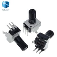 GREATZT 10pcs Rv09 Vertical 12.5mm Shaft 1k 2k 5k 10k 20k 50k 100k 0932 Adjustable Resistor 9 Type 3pin Seal Potentiometer