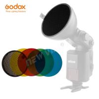 Godox AD-S11 Colors Gel Filter + Honeycomb Grid Cover Camera Flash Kit for Photography Witstro Flash AD200 AD180 AD360 AD360 II Accessory