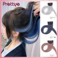 Prettye แผ่นต่อผมผมยาววิกผม12วิกผมสีสี60ซม. ผมต่อสูงแวววาววิกผมเทียมแฮร์พีซติดผมวิกผมสังเคราะห์ชั่วคราว