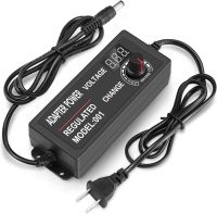 9V-24V 3A 72W Adjustable Power Adapter Multi-Voltage 100V-240V AC to DC 9V 12V 15V 16V 18V 19V 20V AC/DC Variable Power Supply