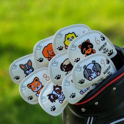2023﹍┅┋ Exports Japan and South Korea cute cartoon dog irons set of golf clubs set head ball head protective cap magnets