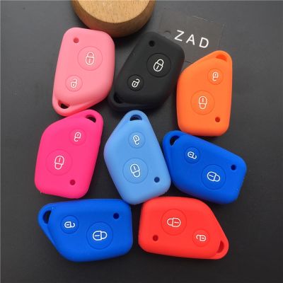 npuh ZAD Silicone rubber Key FOB Case Cover set holder For Peugeot 106 205 206 306 405 406 2button key cover
