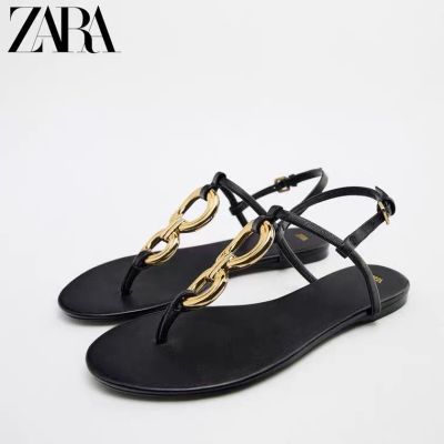 Womens Shoes 2023 Summer New Black Thong Beach Shoes Casual Waterproof Fairy Wind Flat Shoes Sandals Women black