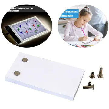 Blank Flip Book Kit with 300 Sheets Animation Paper Flipbook Binding Screws for LED Tracing Light Pad Drawing Sketching Animation Cartoon Creation