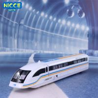 Nicce 1:87ของเล่นดึงถอยหลังไฟเสียงรถไฟของเล่นสำหรับเด็กสูงรถของเล่นหุ่นอัลลอยรถไฟ Maglev จำลองได้สำหรับ S1เด็ก