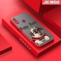 JIUMOO เคสสำหรับ Realme 3 3i 3 Pro,เคสลายการ์ตูนปั๊กดีไซน์ใหม่บางฝ้าแข็งขอบเคสนิ่มใส่โทรศัพท์เคสคลุมทั้งหมดกรอบป้องกันเลนส์กล้อง