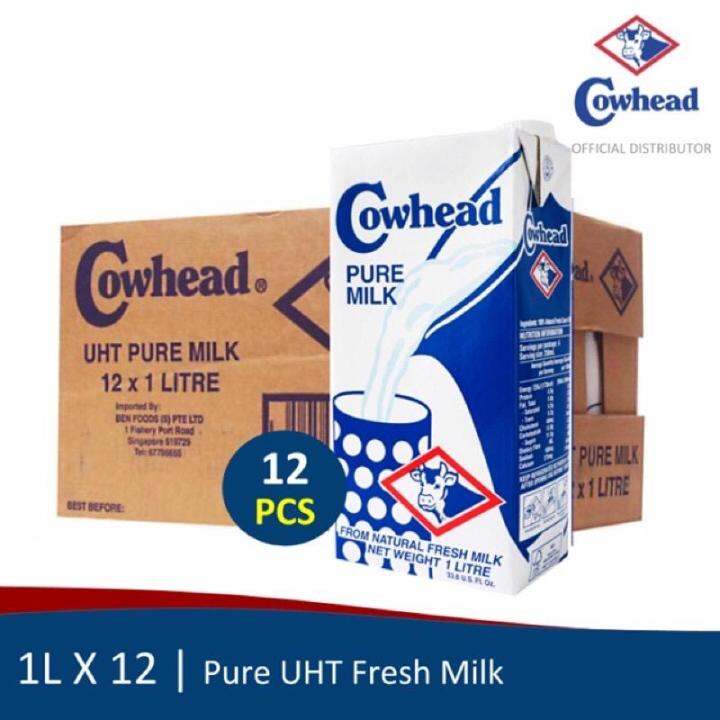 Cowhead Fresh Pure Milk 1L ( Case of 12) Lazada PH
