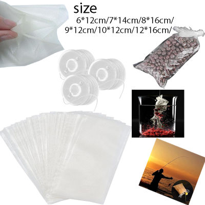 50pcs Multiple Size Fishing Bag Fast Water Soluble Eco Bait Bag Water Soluble Line Used for Bait Fishing Equipment
