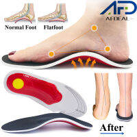 Afdeal Orthopedic Insoles Foot Arch Pad Support Flatfoot Orthopedic Insoles for feet Ease Pressure EVA Soft Breathable Shockproof Outside Eight-character Orthopedic Unisex