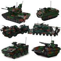 The New Military high-tech Weapon Army German 8×8 Tank Carrier Cheetah M113 Armored Car Building Blocks WW2 Bricks Toys Building Sets