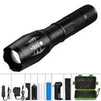 【CW】 Zk20 LED Handheld ไฟฉาย8000LM Zoomable Camping ตกปลาไฟฉายไฟฉาย18650แบตเตอรี่หรือ AAAhot 1