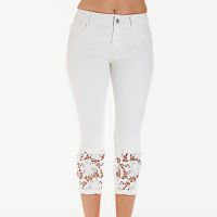 [COD] Pants Stretchy Calf Length Mid Rise Jeans for Dating