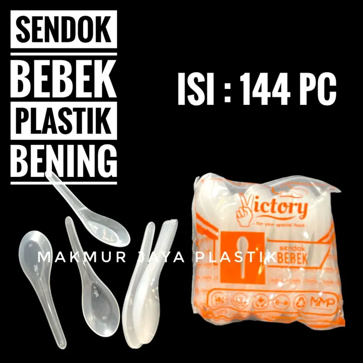 Sendok Bebek Plastik Bening Isi Pc Lazada Indonesia