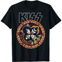 Hot sale THE rock kiss band graphic Mens 100% Cotton Round Neck Short Sleeve T-Shirt  Adult clothes