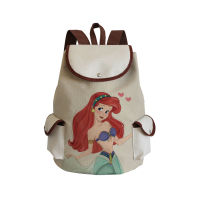 Mermaid Princess Printed Backpack Cartoon Drawstring Bags Large Capacity Backpack Girl School Bag Girl Gift