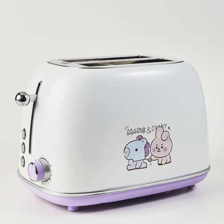 BT21Toaster 2 Slice Toasters Stainless Steel Toaster Evenly and Quickly