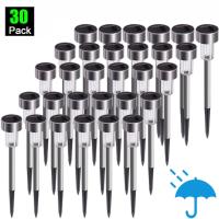 30Pack Solar Garden Light Outdoor Solar Powered Lamp Lanter Waterproof Landscape Lighting For Pathway Patio Yard Lawn Decoration Outdoor Lighting