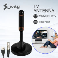 S-Wayที่ดีที่สุดในร่มเสาอากาศทีวีแบบพกพาHDTVเสาอากาศ360องศามุมไม่ตายเสาอากาศทีวีดิจิตอลแบบคมชัดเสาอากาศดูดในร่ม