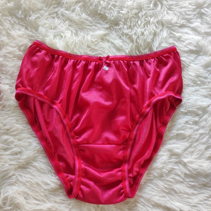 กางเกงในบิกินี่-กางเกงในผู้หญิง-ผ้าวาโก้-นิ่มลื่น-สีแดง-กางเกงไนล่อนเกรดพรีเมี่ยม-แพ็ค-3-ตัว-nbsp-ไซส์-xl-bikini-woman-underwear-nylon-briefs-สะโพก-38-44-นิ้ว-nbsp