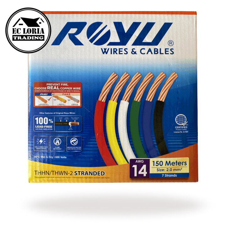 Royu Electrical Wire Thhnthwn 14 Stranded Lazada Ph