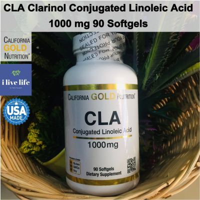 Clarinol Conjugated Linoleic Acid, CLA น้ำมันดอกคำฝอย 1000mg 90 Softgels - California Gold Nutrition ซีแอลเอ