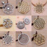 ▧◎ Large Flower Of Life Charms For Jewelry Making DIY Pendants For Gift Bulk